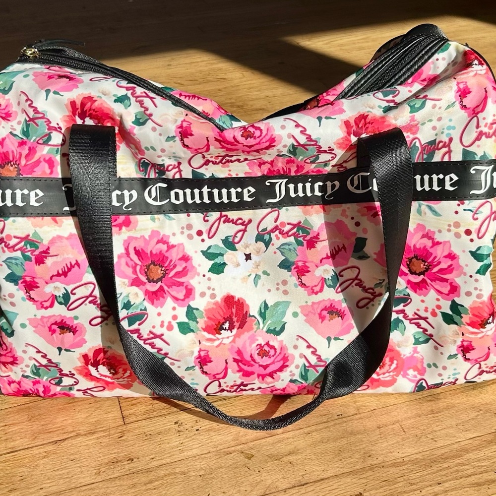 Juicy Couture Floral Weekender Bag - Rose Pattern